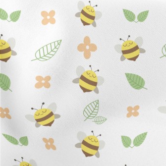 Flower Bees Lightweight Cotton Poplin
