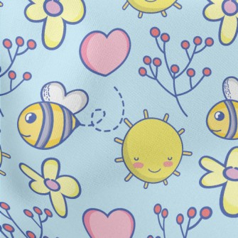 Sun And Bees Lightweight Cotton Poplin