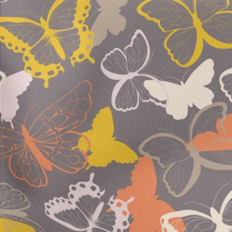 Brightly Colored Butterflies Lightweight Cotton Poplin