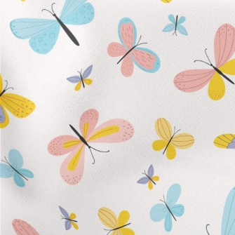 Colorful Butterflies Lightweight Cotton Poplin