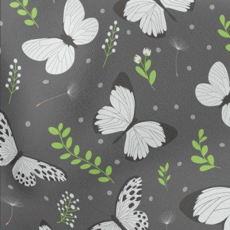 Small White Butterfly Lightweight Cotton Poplin