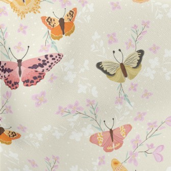 Butterfly In The Garden Lightweight Cotton Poplin