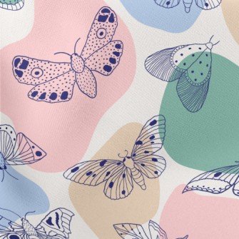 Variety Of Butterflies Lightweight Cotton Poplin