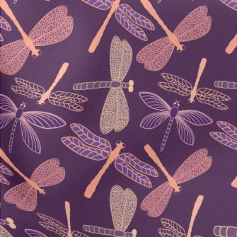Purple Dragonfly Lightweight Cotton Poplin