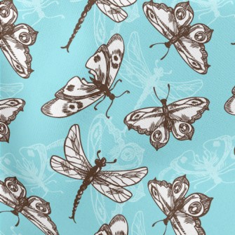 Butterflies And Dragonflies Lightweight Cotton Poplin