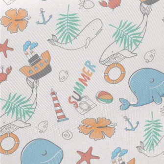 Whale And Boat Midweight Cotton Poplin