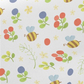 Bee And Fruit Midweight Cotton Poplin