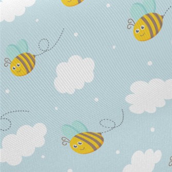 Bee White Cloud Midweight Cotton Poplin
