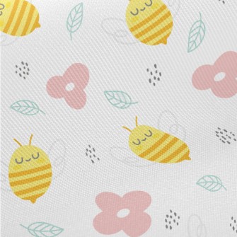 Bee And Flower Midweight Cotton Poplin