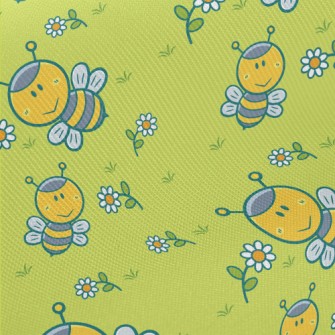 Cute Bee Midweight Cotton Poplin