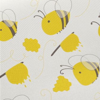 Tasty Honey And Bees Midweight Cotton Poplin