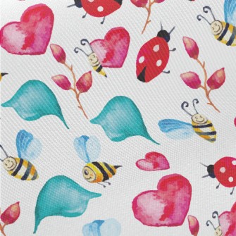 Ladybug And Bee Midweight Cotton Poplin