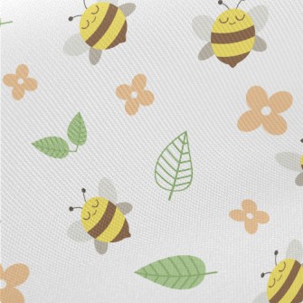 Bee And Little Flowers Midweight Cotton Poplin
