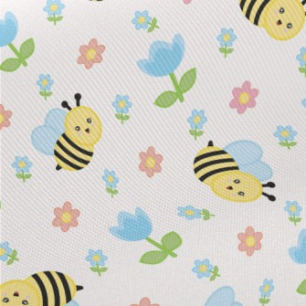 Bee And Flower Midweight Cotton Poplin