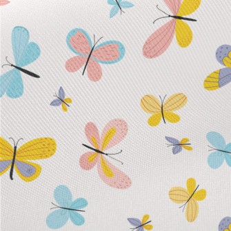Colorful Butterflies Midweight Cotton Poplin