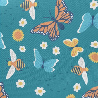 Colorful Butterflies Midweight Cotton Poplin