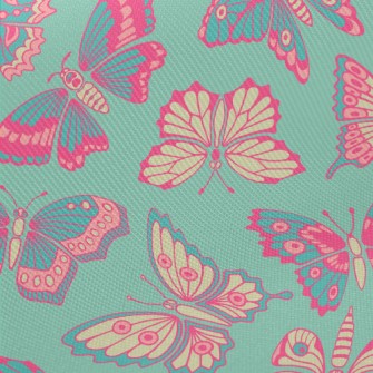 Pink Butterfly Midweight Cotton Poplin
