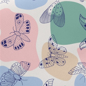 Variety Of Butterflies Midweight Cotton Poplin
