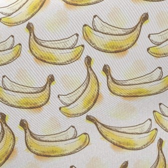 Hand Drawn Cute Banana Twill