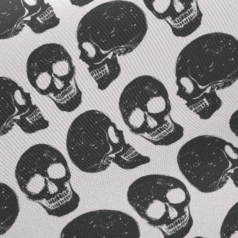 Black And White Skull Twill