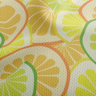 Sliced Juicy Oranges Athletic Mesh Flat Back