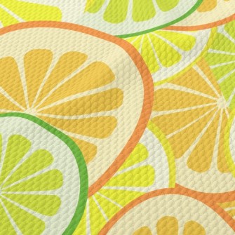 Sliced Juicy Oranges Birdseye Piqué