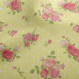 Cute Little Rose Athletic Mesh Flat Back