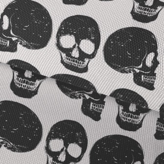Black And White Skull Waterproof Oxford