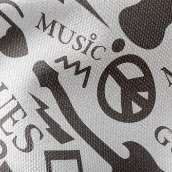 Black Music Elements Waterproof Canvas