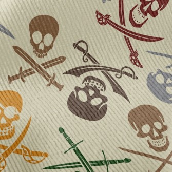 Colorful Pirate Skull Standard Corduroy