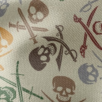 Colorful Pirate Skull Waterproof Canvas