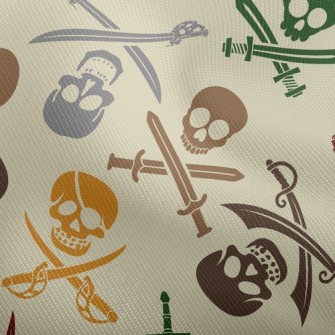 Colorful Pirate Skull Dobby