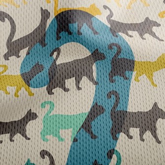 Cat Puzzle Mosaic Athletic Mesh Flat Back
