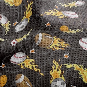 Various Fireballs Athletic Mesh Flat Back