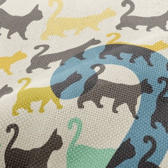Cat Puzzle Mosaic Performance Linen