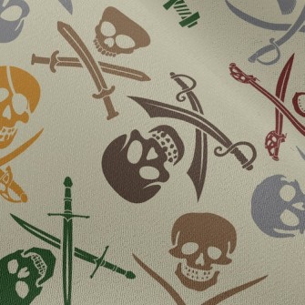 Colorful Pirate Skull Chiffon