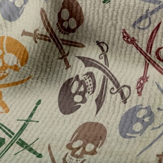 Colorful Pirate Skull Terry