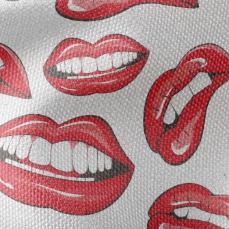 Charming Red Lips Waterproof Canvas