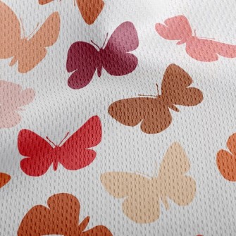 Gradient Color Butterfly Athletic Mesh Flat Back