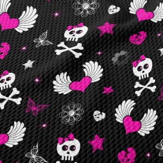 Heart Wings Skull Birdseye Piqué