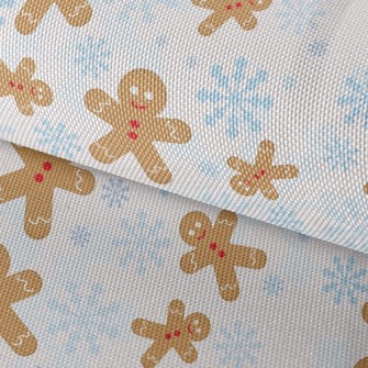 Snowflake Gingerbread Man Waterproof Oxford