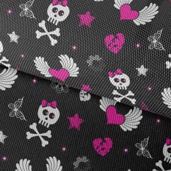 Heart Wings Skull Waterproof Oxford