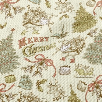 Merry Christmas Birdseye Piqué