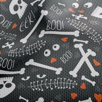Bone Skeleton Athletic Mesh Flat Back