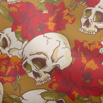 Red Flower Skull Dobby