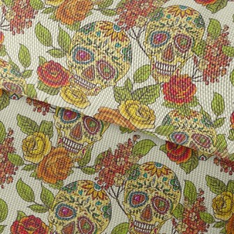 Colorful Painted Skull Waterproof Oxford