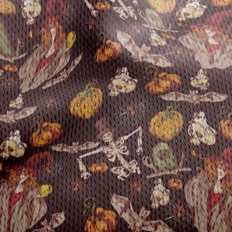 Halloween Witch Athletic Mesh Flat Back