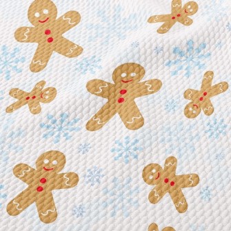 Snowflake Gingerbread Man Birdseye Piqué