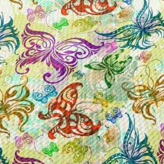 Gorgeous Color Butterfly Birdseye Piqué