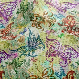 Gorgeous Color Butterfly Athletic Mesh Flat Back